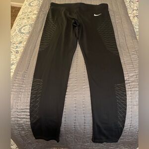 Nike Tight Fit Crop Length Running Tight w/ Drawstring Waistband